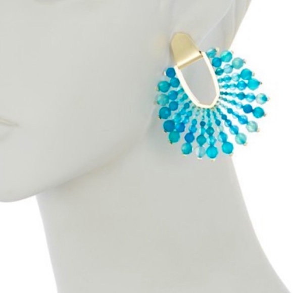 🌺🎉HP🎉🌺 NWT Kendra Scott Diane Beaded Gemstone Statement Earrings - Picture 14 of 16